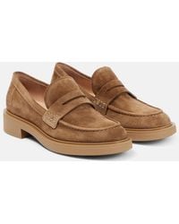 Gianvito Rossi - Harris Suede Loafers - Lyst