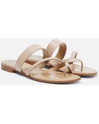 Manolo Blahnik - Susa Leather Thong Sandals - Lyst
