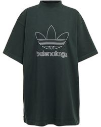 Balenciaga X Adidas T-Shirt aus Baumwolle - Grün
