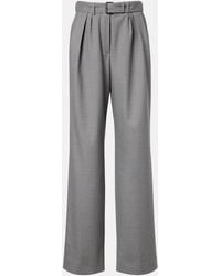 Dries Van Noten - Belted Wool-Blend Wide-Leg Pants - Lyst