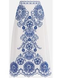 FARM Rio - Printed Cotton Midi Skirt - Lyst