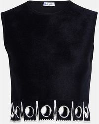 Alaïa - Sleeveless Cropped Top - Lyst