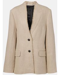 TOTEME - Frayed Linen Blazer - Lyst