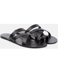 The Row - Kris Leather Slides - Lyst