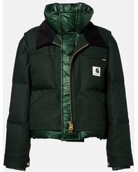 Sacai - X Carhartt Chaqueta De Plumas En Mezcla De Algodon - Lyst