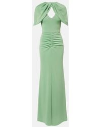 Rebecca Vallance - Isla Caped Ruched Gown - Lyst