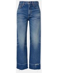 Chloé - Distressed Cropped Wide-Leg Jeans - Lyst
