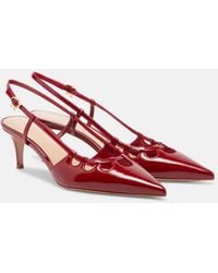 Gianvito Rossi - Eloise 55 Patent Leather Slingback Pumps - Lyst