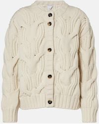 Bottega Veneta - Cable-Knit Wool Cardigan - Lyst