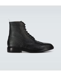 Thom Browne - Leather Wingtip Ankle Boots - Lyst