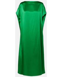 Dries Van Noten - Silk Satin Midi Dress - Lyst