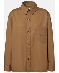 Saint Laurent - Cassandre Cotton And Linen Overshirt - Lyst