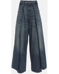 Balenciaga - High-Rise Wide-Leg Jeans - Lyst