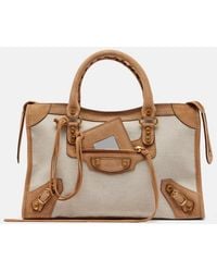 Balenciaga - Le City Small Canvas Top-Handle Bag - Lyst