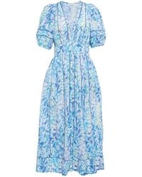 Poupette - Reine Floral Cotton Midi Dress - Lyst