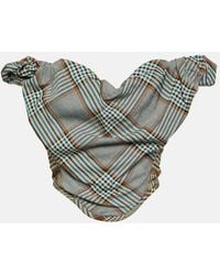 Vivienne Westwood - Checked Bustier Crepe Top - Lyst