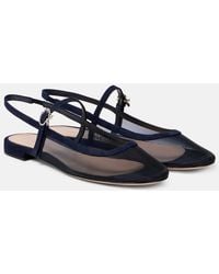 Gianvito Rossi - Leather-Trimmed Organza Ballet Flats - Lyst