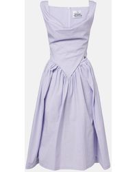 Vivienne Westwood - Sunday Cotton Seersucker Midi Dress - Lyst