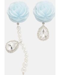 Magda Butrym - Rose Embellished Drop Earrings - Lyst