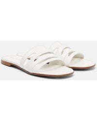 Gianvito Rossi - Nora Leather Slides - Lyst
