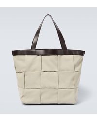 Bottega Veneta - Avenue Leather-trimmed Tote Bag - Lyst
