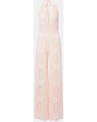 Alexandra Miro - Irena Halterneck Lace Jumpsuit - Lyst