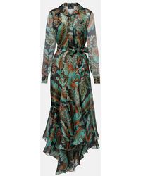 Etro - Paisley Fringed Silk Gown - Lyst