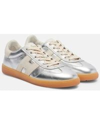 Hogan - Cool Metallic Leather Sneakers - Lyst