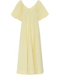 Co. Midikleid aus Popeline - Gelb