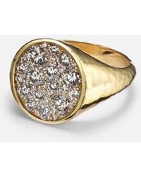 Octavia Elizabeth - Octavia Signet 18Kt Ring With Diamonds - Lyst