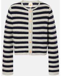 Jardin Des Orangers - Striped Wool And Cashmere Cardigan - Lyst