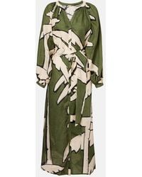 Johanna Ortiz - Printed Linen Maxi Dress - Lyst