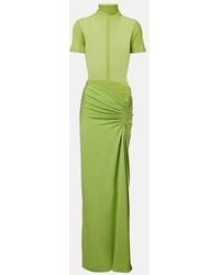 Christopher Esber - Fusion Gathered Ribbed-Knit Gown - Lyst