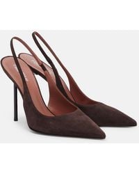 Paris Texas - Lidia 105 Suede Slingback Pumps - Lyst