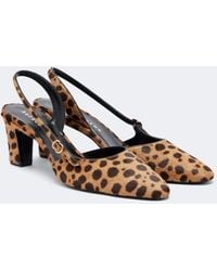 Herbert Levine - Ask Around Calf Hair Slingback Pumps - Lyst