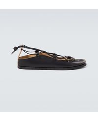 Lemaire - Leather Gladiator Sandals - Lyst