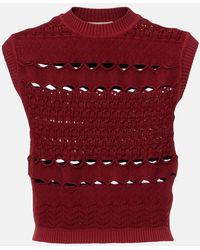 Elie Saab - Top De Punto Con Aberturas - Lyst