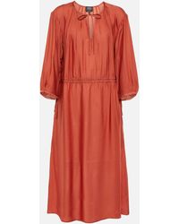 A.P.C. - Eve Pleated Jersey Midi Dress - Lyst