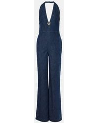 Valentino - Jumpsuit Vgold Aus Denim - Lyst