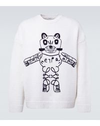 Loewe - X Louis Wain Embroidered Wool Sweater - Lyst