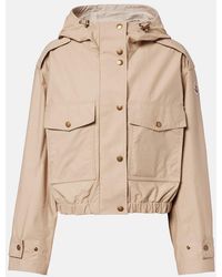 Moncler - Carex Cropped Hooded Cotton-Blend Poplin Jacket - Lyst