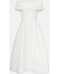 Rebecca Vallance - Adalyn Off-Shoulder Brocade Midi Dress - Lyst