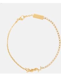 Saint Laurent - Cassandre Embellished Bracelet - Lyst