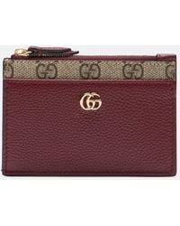 Gucci - Gg Marmont Zip Key Pouch, Leather - Lyst