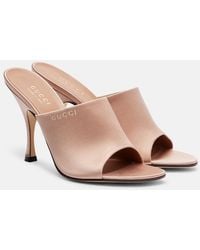Gucci - Satin Mules - Lyst