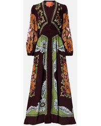 La DoubleJ - Printed Silk Maxi Dress - Lyst