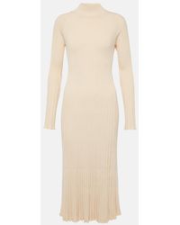 Proenza Schouler - Carmen Ribbed-Knit High-Neck Midi Dress - Lyst
