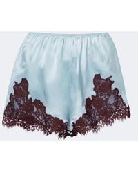 Doen - Iona Lace-Trimmed Silk Satin Shorts - Lyst