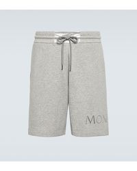 Moncler - Cotton-blend Fleece Shorts - Lyst