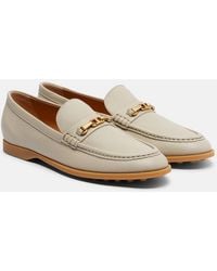 Tod's - Embellished Leather Loafers - Lyst